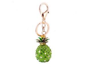 Creative Pineapple Keychain Pendant with Diamonds Bag Accessory Pendant Fruit <b>Key</b> <b>Chain</b> - Product Image 5