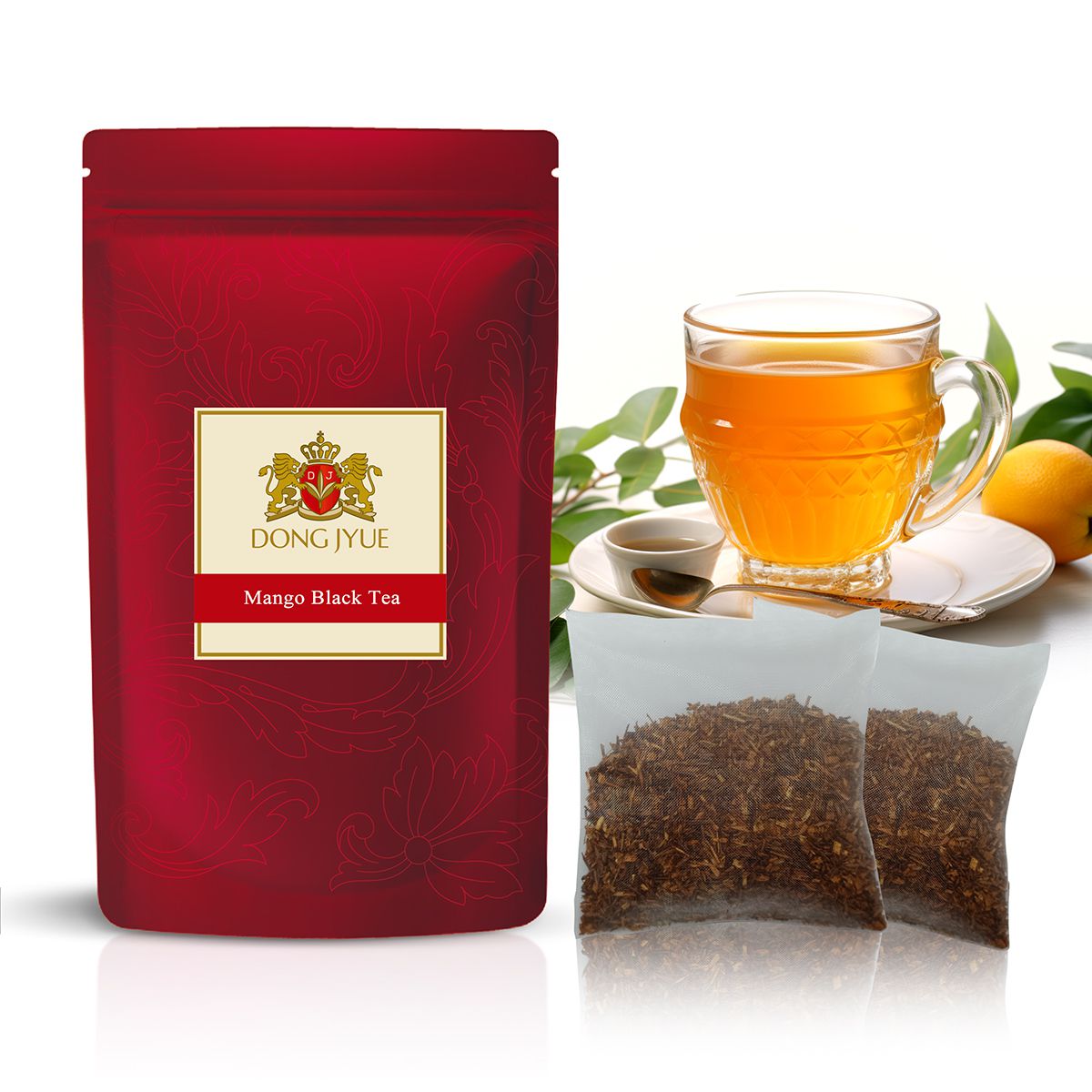 Customized Instant Black Tea with Mango Flavour in Tea Bag Solution for Tea Shops
