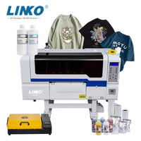 Impresora de Ropa LINKO Mycolor Plotter DTF, Impresora 3D para Camisetas, Impresora DTF Rosa para Algodón
