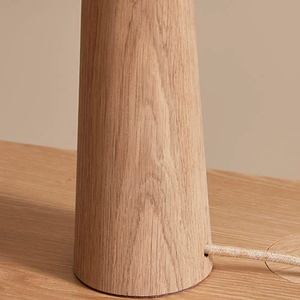 Lampada da Tavolo in Legno Massello Stile Wabi Sabi, Luce da Comodino in Quercia Naturale, Lampada da Scrivania Minimalista Nordica per Camera da Letto e Arredamento Hotel - Product Image 5