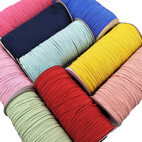 Bande élastique pour perruque tricotée fine de 3mm, 1/8 ", pour masque, en stock, plus de 20 couleurs