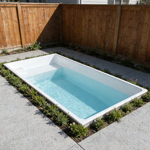 Piscina <span class=keywords><strong>de</strong></span> <span class=keywords><strong>Fibra</strong></span> <span class=keywords><strong>de</strong></span> Vidrio para Hotel o Resort, Económica, con Jardín, Tamaño Pequeño, Enterrada, Familiar, Lista para Usar en Verano, 4.3m 14 pies - Product Image 5