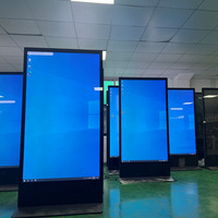 Afficheur numérique LCD HD sur pied de 43, 49, 55, 65 pouces et kiosque publicitaire avec WiFi/USB/CMS pour panneau d'affichage tactile