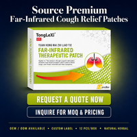 Patch respiratoire naturel à infrarouge lointain |   Suppresseur de toux |   Soulagement rapide de la toux, des mucosités et des éternuements |   Point d'acupuncture du corps, du nombril et du cou |