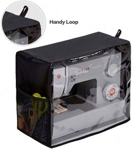 Free Sample HEXIN Brand HXJ0440 Heavy Duty Polyester Multiple <b>Sewing</b> <b>Machine</b> <b>Bag</b> Visible Dust Cover - Product Image 3