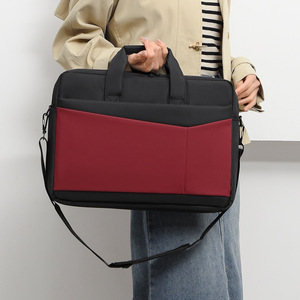 Durable Oxford Waterproof Shoulder <b>Laptop</b> Bag Messenger Briefcase Handheld Men Black Grey New Travel Use Polyester <b>Laptop</b> Bag - Product Image 6