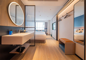 Vente en gros directe d'usine d'ensembles de chambre d'hôtel 3 étoiles avec cadre de lit simple double en bois design moderne pour appartement à bas prix - Product Image 4