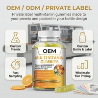 Gummies multivitaminés en gros, marque privée, fabricant de gummies vitaminés, 60 pièces, supplément OEM