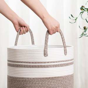 ตะกร้าใส่ผ้าขนาดใหญ่ 75 ลิตร ทำจากหญ้าทะเลจากเวียดนาม พร้อมช่องเก็บของอเนกประสงค์ <span class=keywords><strong>1</strong></span> ชิ้น ผ้าแคนวาส ของเล่น ตะกร้าลวดไทย พร้อมซับในผ้าฝ้าย - Product Image 4