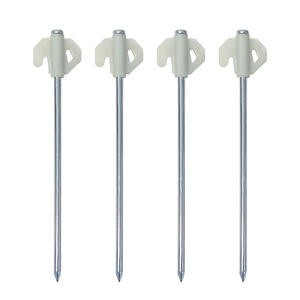 เสาปักพื้นพลาสติก 6 มม. X 20 ซม. สำหรับเต็นท์แคมป์ปิ้งกลางแจ้ง อุปกรณ์เสริมตะปูรูปตัววีไตรโกน - Product Image 5