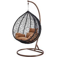 Fauteuil Suspendu Balançoire Moderne Acrylique Intérieur Extérieur Bon Marché, Chaise Œuf en Rotin Osier de Patio en Bambou
