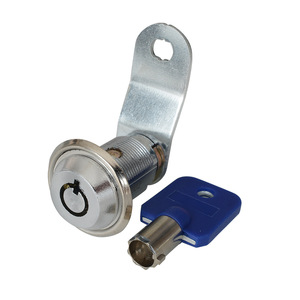 Cerradura de puerta con perlas redondas de 27 mm, cerradura de embutir operada con llave para máquinas de juego, modelo 6086, instalación con ranura de aleación de zinc - Product Image 1