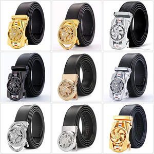 高品質のメンズベルトは自動バックルを回転させることができます男性用のベルト模倣鉄ベルトバックル - Product Image 5