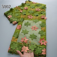 Tela de Encaje Africana Bordada con Flores 3D, Soluble en Agua, de Alta Calidad, para Vestidos de Fiesta, Guipur, Cordón, Gran Venta