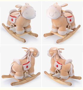 Vente directe usine : Cheval à bascule en peluche, âne gris, jouet d'intérieur - Product Image 4