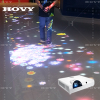 Projecteur interactif holographique immersif HOVY pour restaurant, avec mise au point automatique 3D intégrée, design portable, LCD