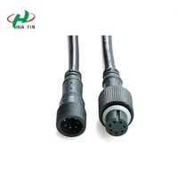 Connecteur de câble circulaire femelle mâle 7 broches en PVC noir étanche IP67 pour éclairage LED automobile 110V~380V