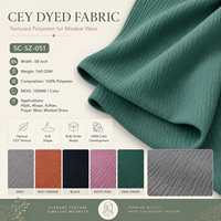 Tissu en crêpe teint CEY 160 g/m² personnalisé, 100 % polyester, tissu tissé recyclé GRS pour vêtements islamiques musulmans