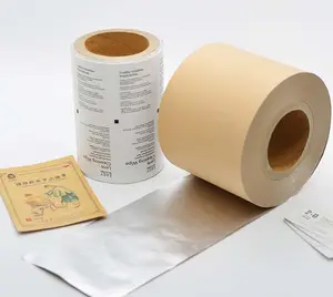 Impressão a cores papel kraft apoiado com papel de alumínio rolo para comprimidos Pharma embalagem pílula