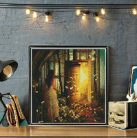 Nouveauté, kit de peinture au diamant 5D en cristal de forêt magique, décoration de salon, coffret cadeau de Noël