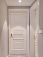 Porte intérieure en bois PU au design moderne et luxueux, finition PVC imperméable, ouverture latérale, garantie de 3 ans pour la maison, le bureau, l'appartement