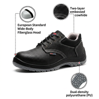 Chaussures de sécurité isolantes électriques 6KV, coupe basse, embout composite en fibre de verre, cuir de vachette embossé, bottes en PU, unisexe pour électricien