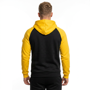 Survêtement à capuche imprimé pour homme, color-block, manches longues, respirant, léger, écologique, décontracté, avec poches latérales - Product Image 2