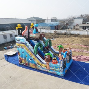 Château gonflable pour enfants, toboggan et château gonflable pirate, parc pirate gonflable, toboggan à obstacles gonflable - Product Image 2