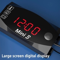 Delviz — tension panneau numérique LED, 12V DC, pour moto, compteur de tension, horloge électronique, thermomètre