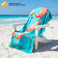 High Quality 100% Cotton Luxury Thick Soft Beach Quick Dry Bath Towel with Custom Designer Pattern Reactive Printed logo Towel