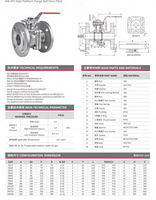 Vanne à bille en acier inoxydable 304/316 CF8M CF8 ASME B16.34 DN50 ISO 5211 Tampon de montage direct Port complet 2PC Extrémité à bride pour OEM de gaz