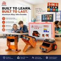 Kit de Robot Programable Inteligente 3 en 1 para Estudiantes de Secundaria, Entrenamiento de Codificación Scratch con Libro de Texto Académico Gratuito