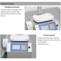 Machine de remplissage semi-automatique HZPK à pompe à engrenages pour beurre de cacahuète, miel, huile, pâtes, crèmes, sauces, cosmétiques, avec fonction de pesage