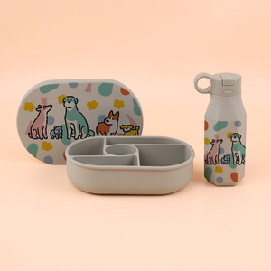 Trẻ Em Người Lớn Tái Sử Dụng 1200Ml Leakproof 5 Ngăn <span class=keywords><strong>Container</strong></span> Thực Phẩm Lưu Trữ Lò Vi Sóng An Toàn Bento Hộp Ăn Trưa <span class=keywords><strong>Set</strong></span> Với Chai Nước - Product Image 5