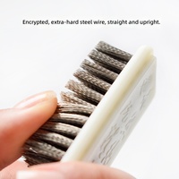 Brosse métallique en laiton 16,5 cm, manche en plastique multi-usage, outil de nettoyage polyvalent