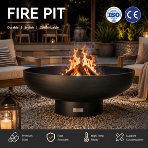 Moderna Ciotola da Giardino in <span class=keywords><strong>Acciaio</strong></span> Corten/<span class=keywords><strong>Acciaio</strong></span> Resistente alle Intemperie - Braciere Multiuso, Fioriera e Vasca d'Acqua per Patio Esterno - Product Image 1