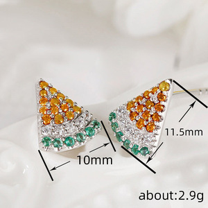 Orecchini a Forma di Anguria per Donne, Gioielli per Orecchie alla Moda con Frutta - Product Image 4