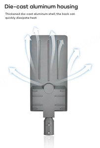 Vente en gros de réverbère LED étanche IP65 certifié ROHS 50W-250W corps en aluminium certifié CQC 6500K 120 Angle de faisceau AC/DC - Product Image 5