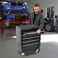 Chariots à outils de haute qualité, chariot à outils en métal pour atelier, chariot à outils pour réparation automobile, 5 tiroirs, armoire à outils sur roulettes