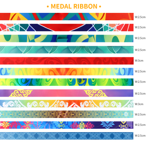 ริบบิ้นประดับเหรียญแบบกำหนดเองริบบิ้นสำหรับเหรียญแบบสั่งทำลายธงประเทศและหรูหรา - Product Image 2