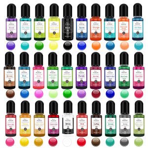 15 couleurs de pigment liquide de résine époxy réactive multi-usages écologique, non toxique, 10 ml pour l'artisanat artistique, la fabrication de bricolage, OSBANG - Product Image 5