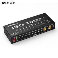 MOSKY ISO-10 terisolasi Power Supply cangkang logam Multi-Output USB 9V 12V 18V perlindungan Pedal gitar Aksesori adaptor daya