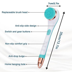 Electric <b>Bath</b> Brush Back Scrubber Rotating <b>Shower</b> Brush Body Brush <b>Set</b> Handle Deep Cleansing Exfoliation Massaging Spin Brush - Product Image 3