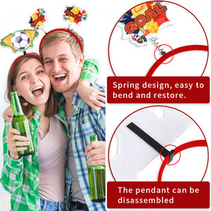 Serre-tête de supporter de football en plastique écologique avec motifs graphiques, personnalisable pour la décoration des tournois internationaux – Vente en gros - Product Image 3