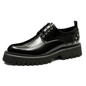 Chaussures Oxford en cuir pour hommes, personnalisées, gravées, style britannique, à lacets, confortables, pour affaires, décontractées et formelles - Product Image 3