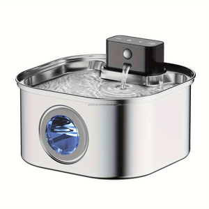 Produit intelligent pour animaux de compagnie le mieux noté, bol à eau automatique pour chat en acier inoxydable 3,2 L, fontaine à eau automatique pour chien avec capteur - Product Image 2