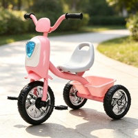 Tricycle à trois roues en métal pour enfants, pour garçons et filles de 1 à 6 ans, avec pédales, lumières et musique