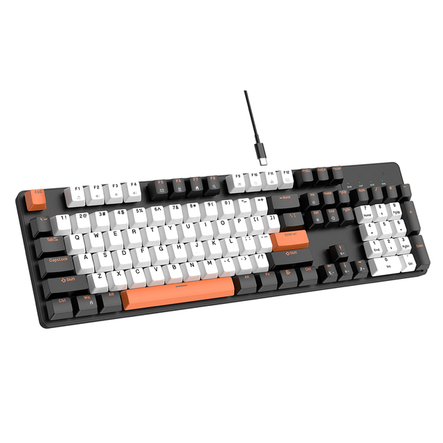 QWERTY Custom Spain Arabic Russia Swedish Layout 104 Keys LED PBT Keycaps Wired Gaming Keyboard Red Switch Mechanical Keyboard