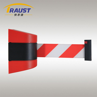 Support de barrière de file d'attente de ceinture rétractable Traust matière plastique de montage mural 3m 5m 10m
