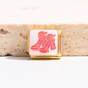 Modular Charm Bracelet Stainless Steel Gold Tone Unisex Everyday Wear With Interchangeable Charms For Women And Men - Product Image 2